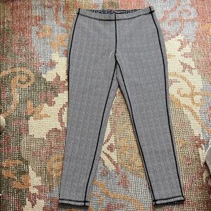 J. McLaughlin Libby Pant Leggings Black &White Herringbone Size Small